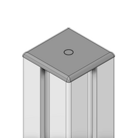 60-010-0 MODULAR SOLUTIONS POLYAMIDE END CAP<br>45MM X 45MM GRAY